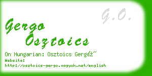 gergo osztoics business card